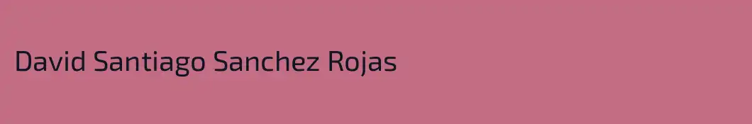 David Santiago Sanchez Rojas